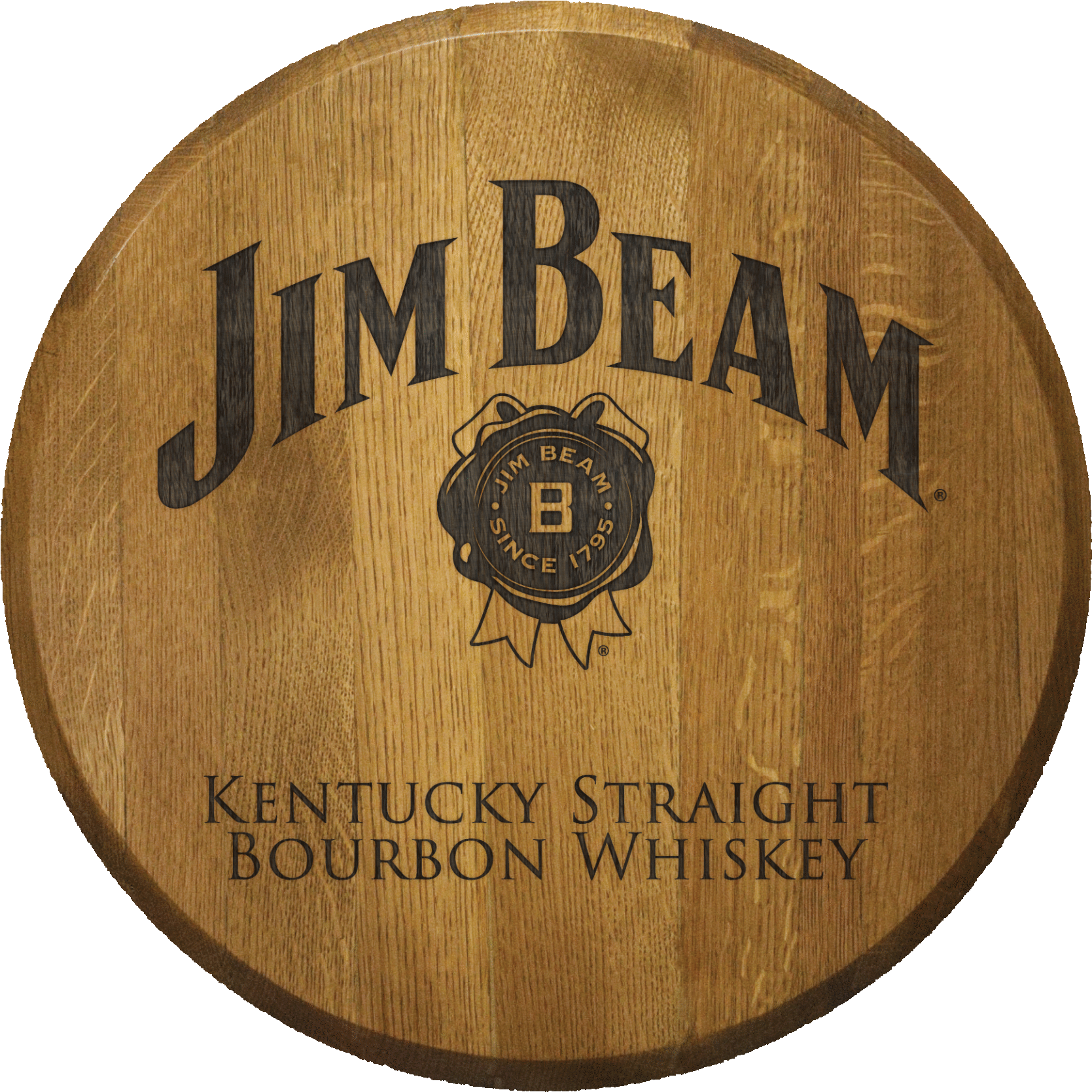 Jim Beam Bourbon Laser Engraved Barrel Head - Jim Beam (1684x1680), Png Download