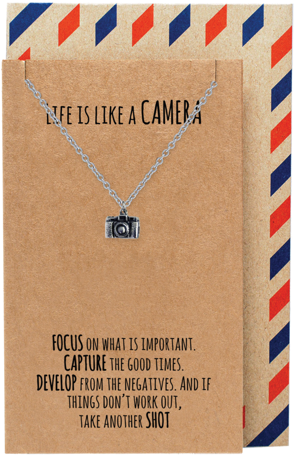 Ida Life Is Like A Camera Inspirational Jewelry, Camera - Tea Cup Necklace (770x1024), Png Download