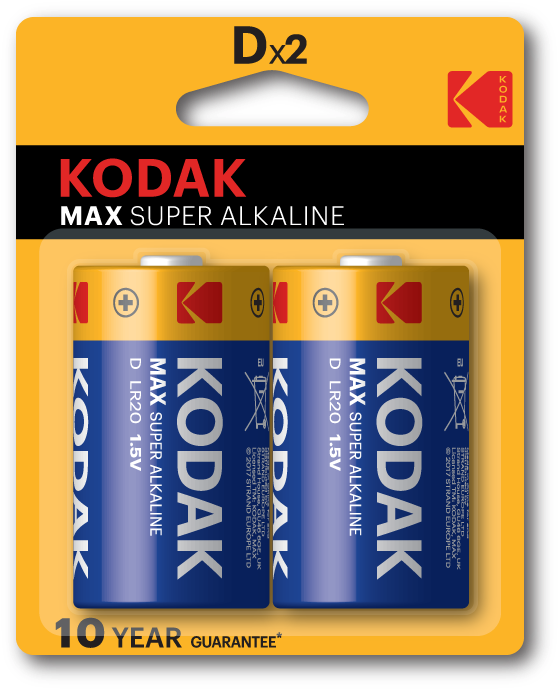 Kodak Max Alkaline D Battery - Parallel (756x971), Png Download