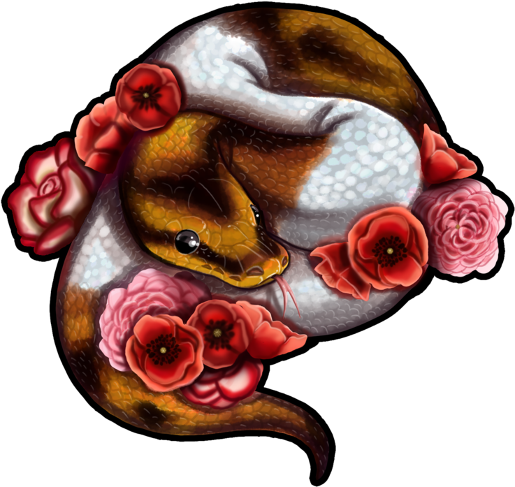 Snake Tattoo Detail (1000x714), Png Download