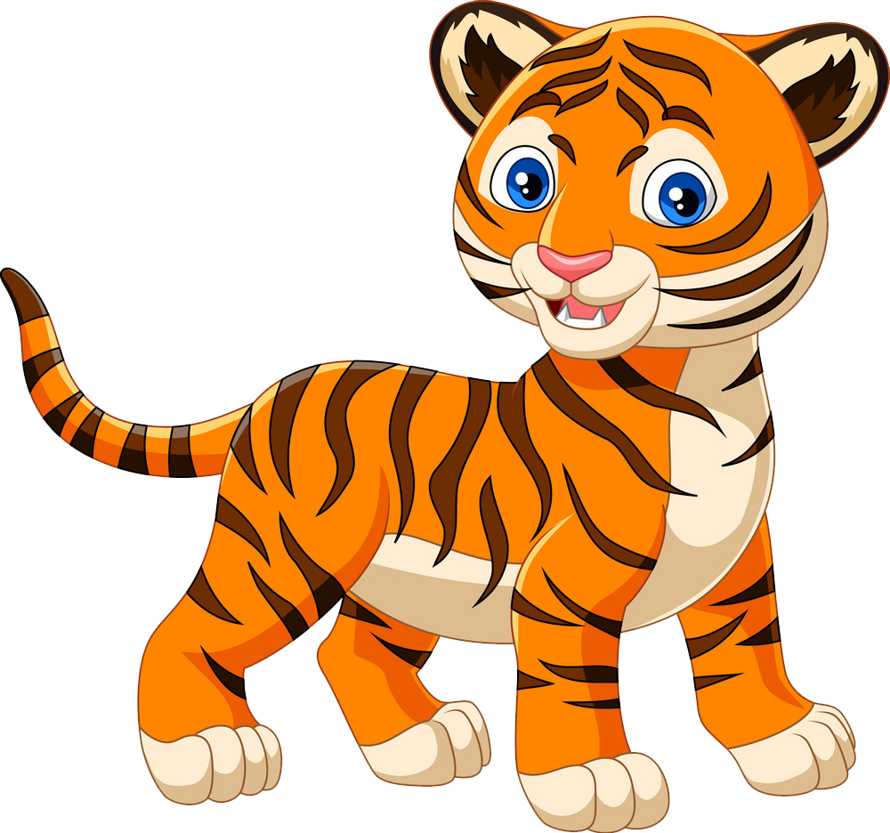 Tiger Cartoon (1000x936), Png Download