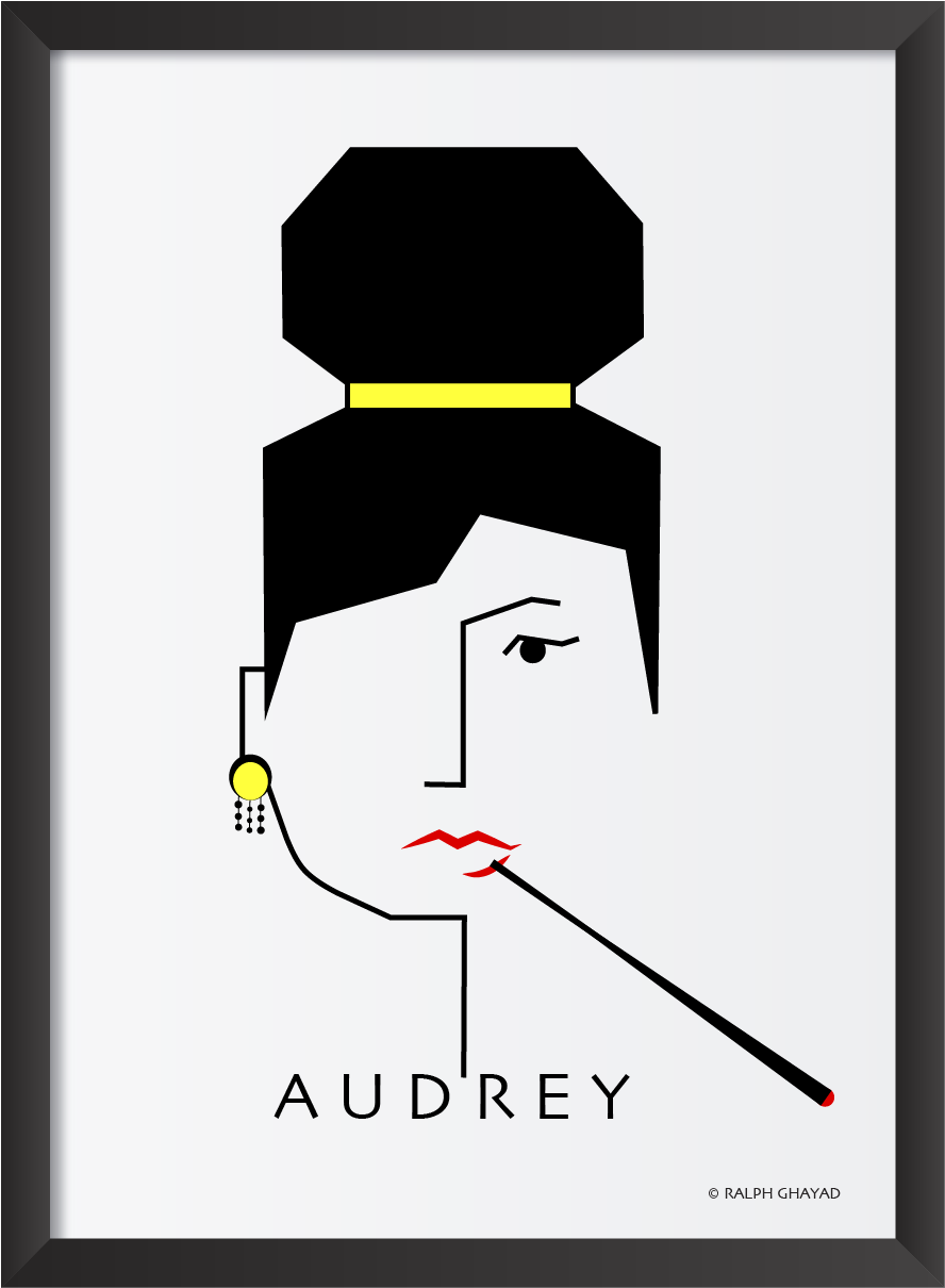 Audrey Hepburn - Cartoon (1667x1667), Png Download