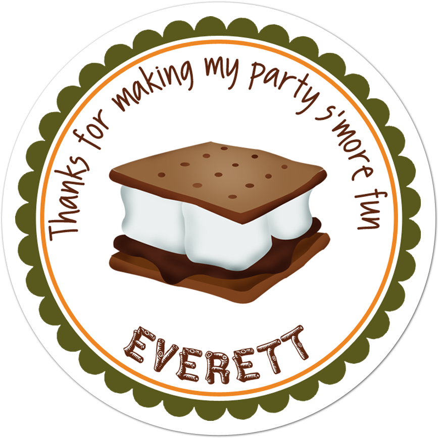 Smore Fun Personalized Sticker - Personalised Christmas Label Stickers (1000x1000), Png Download