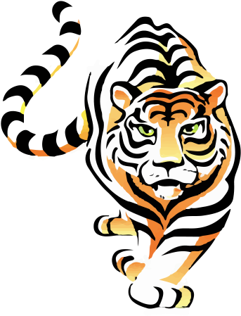 Public School 47 Tigers - Carl Sandburg Middle School Tiger (750x450), Png Download