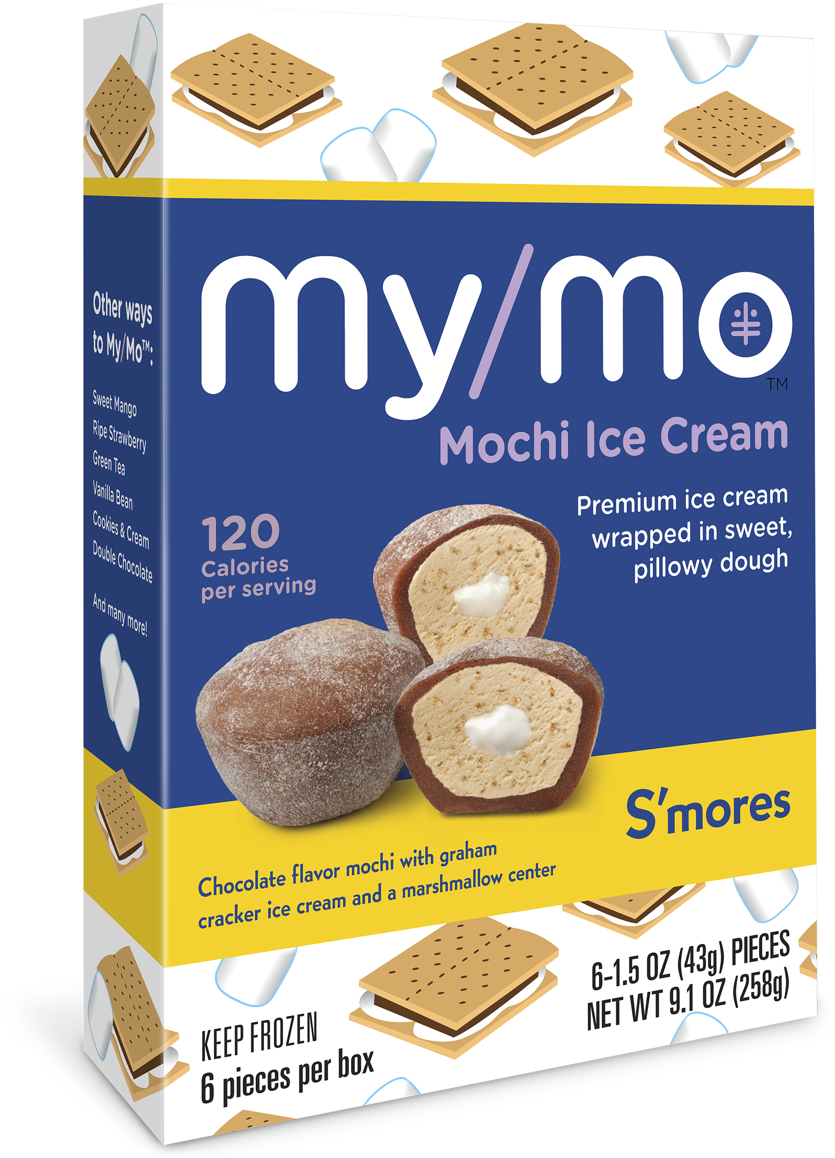 S'mores - Mochi Ice Cream Mango (1745x2400), Png Download