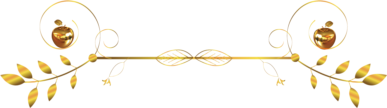 Gold Divider Png - Gold Text Dividers Png (1624x488), Png Download