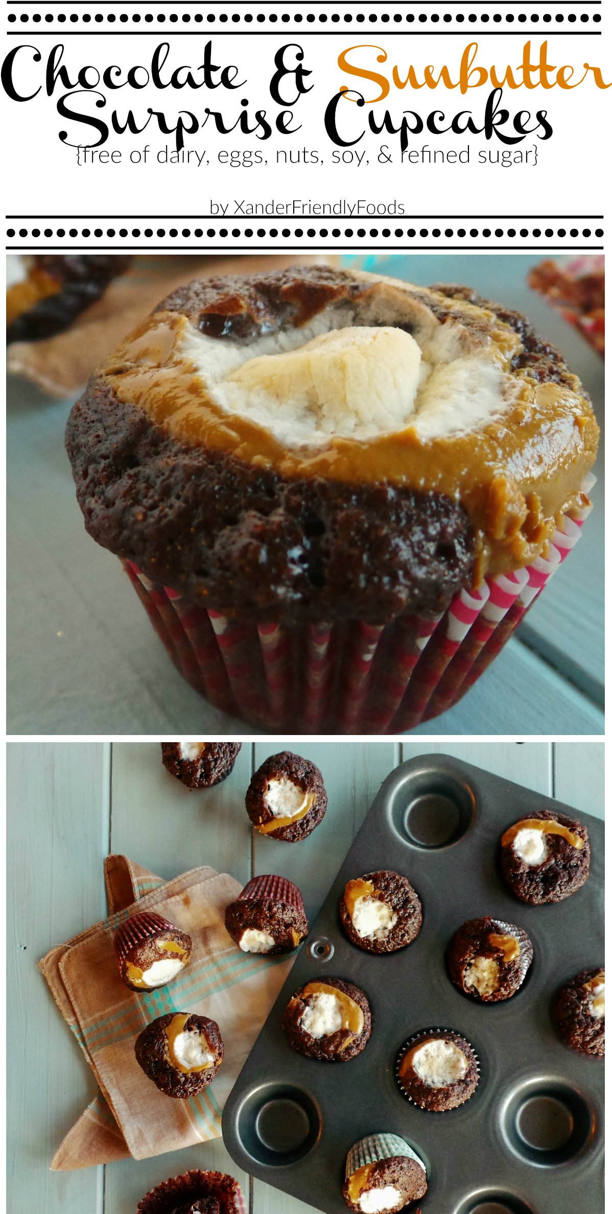 Chocolate Sunbutter Surprise Cupcakes - Blog (1200x2400), Png Download
