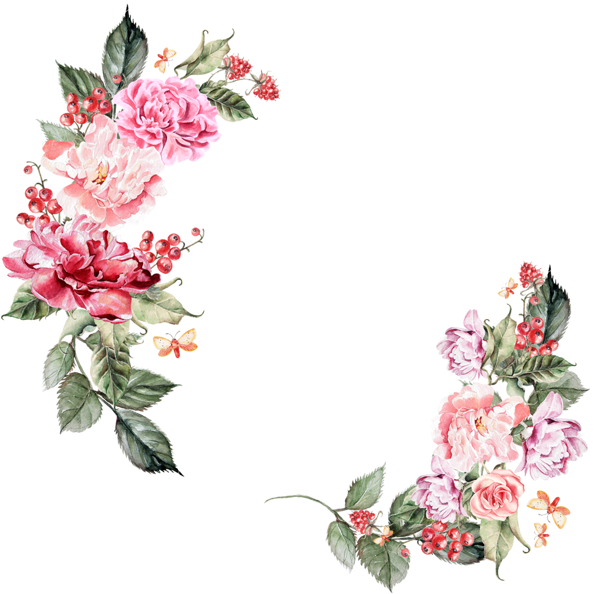 Download - Floral Border Hd (2048x2048), Png Download