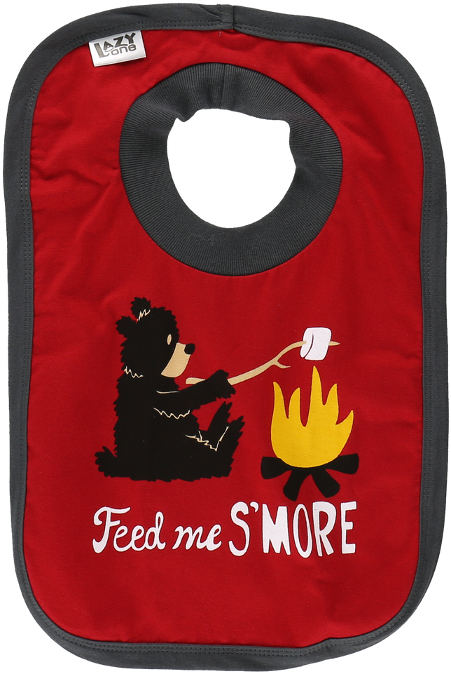 Bear Feed Me Smore - Bib (863x1050), Png Download