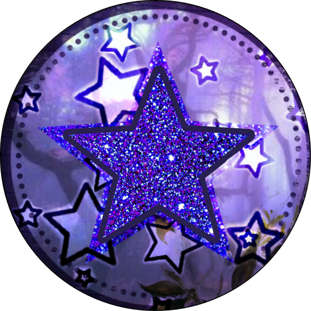 Background Backgrounds Black Purple Star Stars Overlay - Circle (1024x1024), Png Download