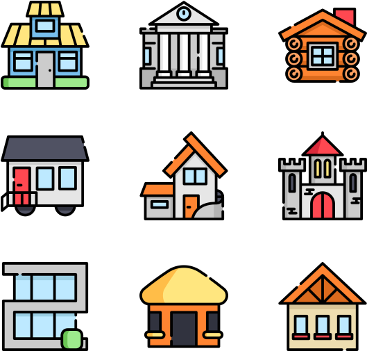 Type Of Houses (600x564), Png Download