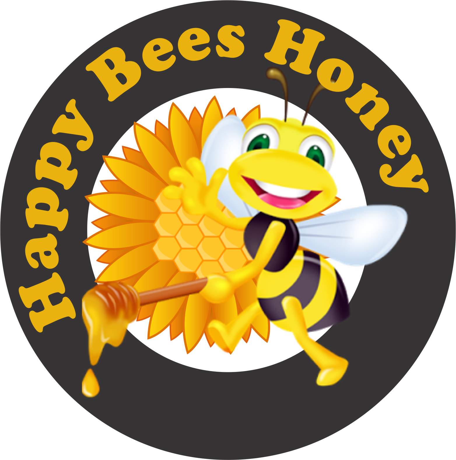 Happybeeshoney Png - Happy Bees Honey (1564x1578), Png Download