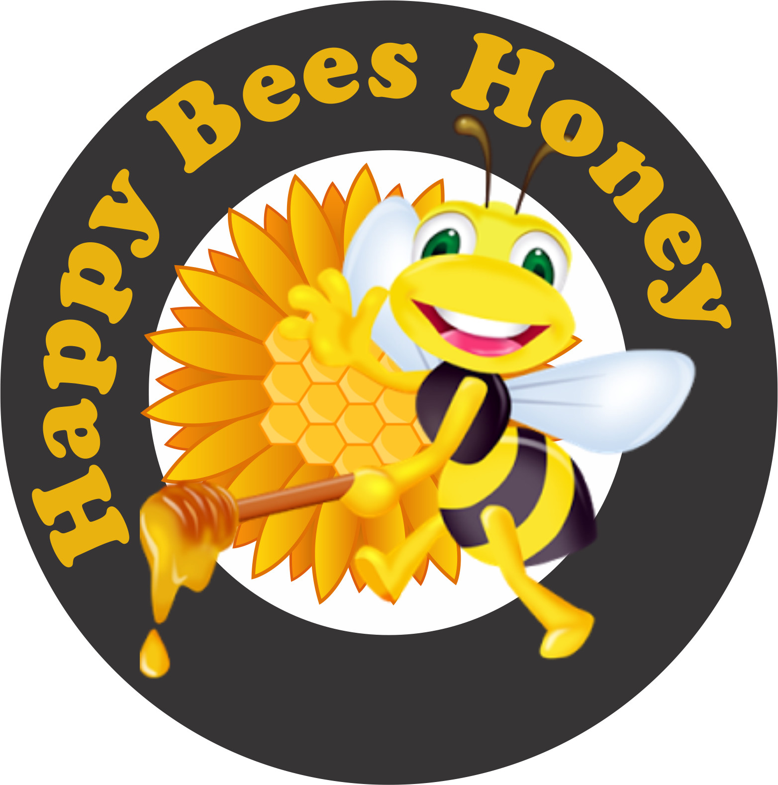 Download Happybeeshoney Png Happy Bees Honey PNG Image with No