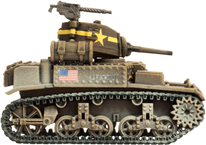 M3 Stuart Light Tank Platoon (ubx56) - Scale Model (690x490), Png Download