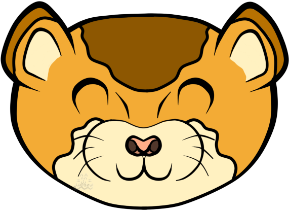 Chibi-ish Weasel Face - Drawing (643x497), Png Download