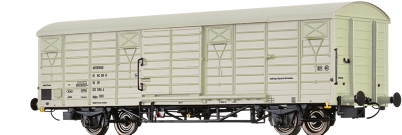 49902 Covered Freight Car Ibblps 8256 Interfrigo Kuehlwagen - Railroad Car (1200x474), Png Download