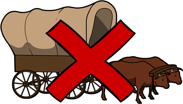 No Covered Wagon 0704 (685x449), Png Download