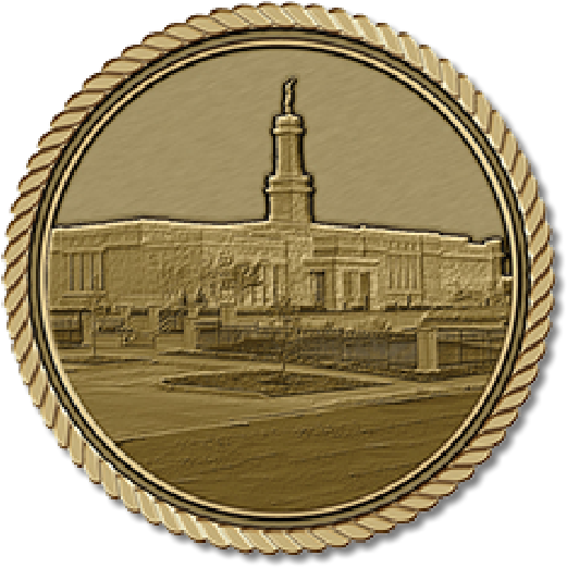 Lds Small Temple - Medal (567x560), Png Download