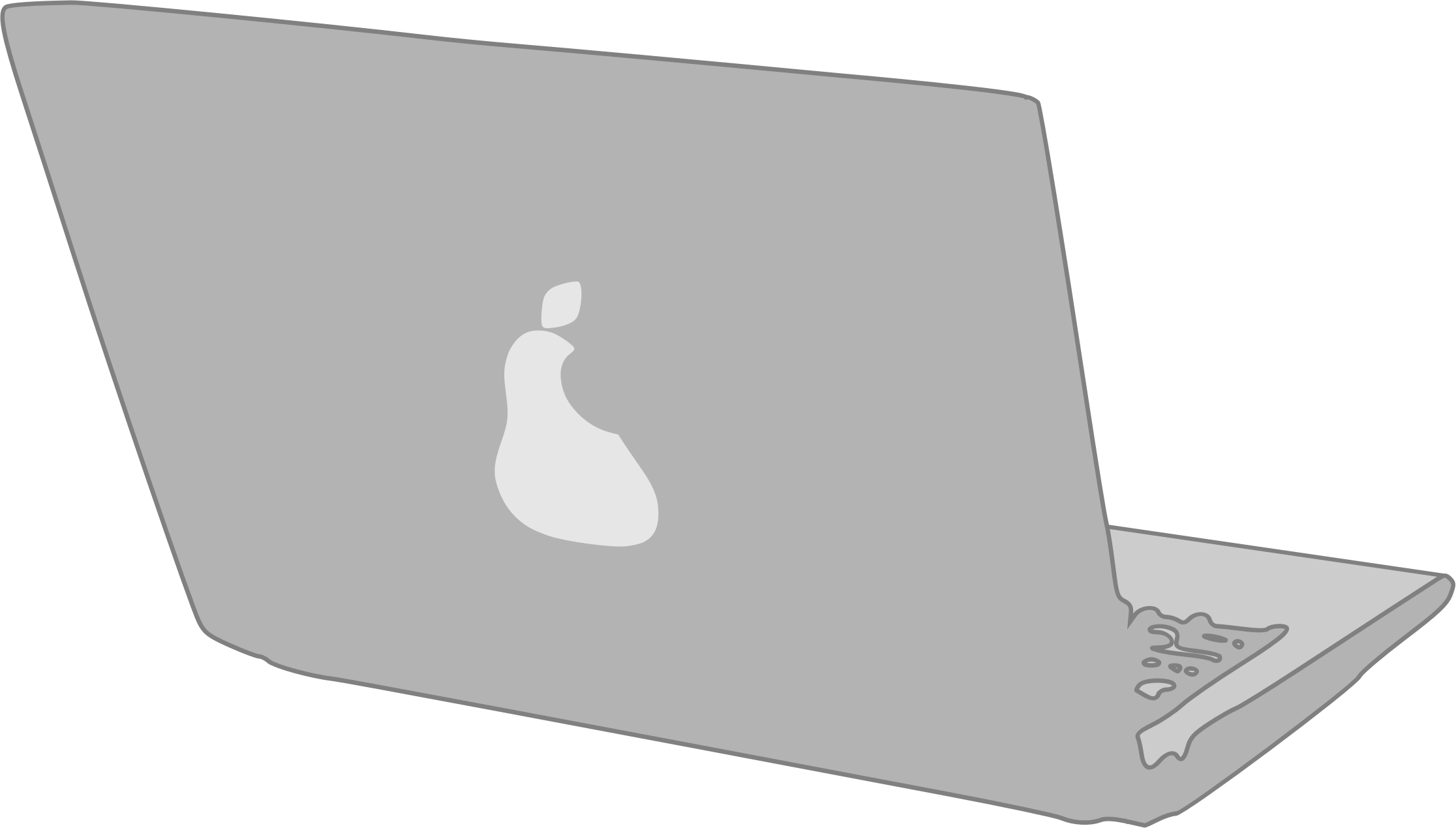 Clipart Laptop - Laptop Back Icon Png (2232x1269), Png Download