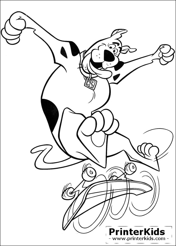 Scooby Doo Coloring Page - דפי צביעה של סקובי דו (567x794), Png Download