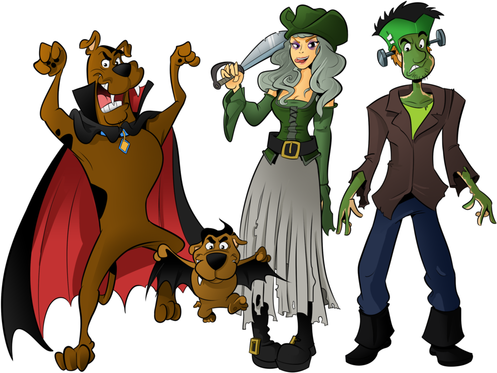 Halloween Transparent Scooby Doo - Scooby Vampire Deviantart (1024x781), Png Download