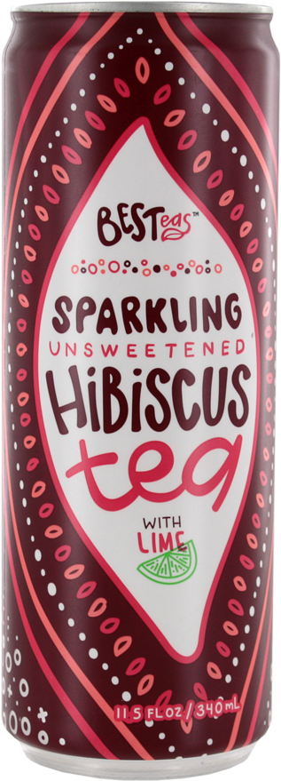 Besteas Sparkling Unsweetened Hibiscus Tea Lime Case (1000x1000), Png Download