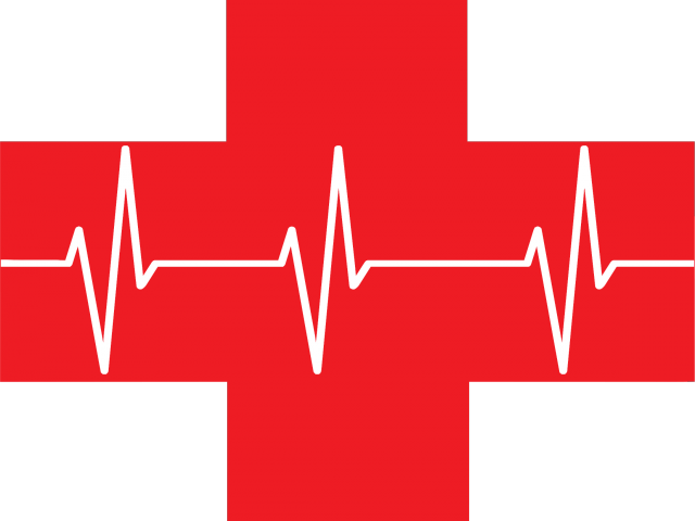 Red Cross Mark Clipart Big - First Aid Kit Clipart Red (640x480), Png Download