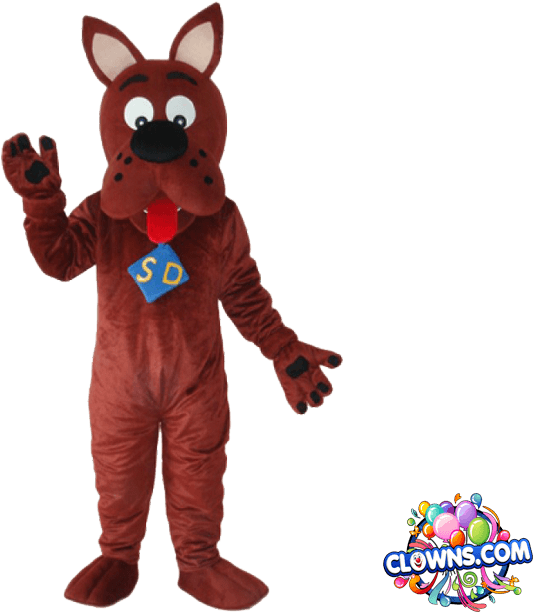 Scooby Doo - Scooby Dog Brown Mascot Costume (727x646), Png Download