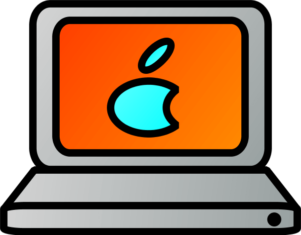 Apple Laptop Clipart Free - Mac Book Clipart (600x468), Png Download
