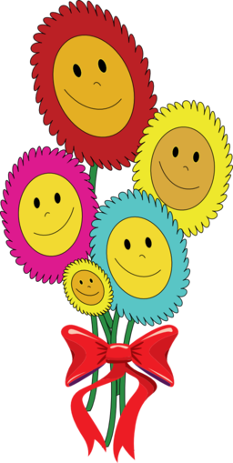 Happy Sun Flowers - Clip Art (256x509), Png Download