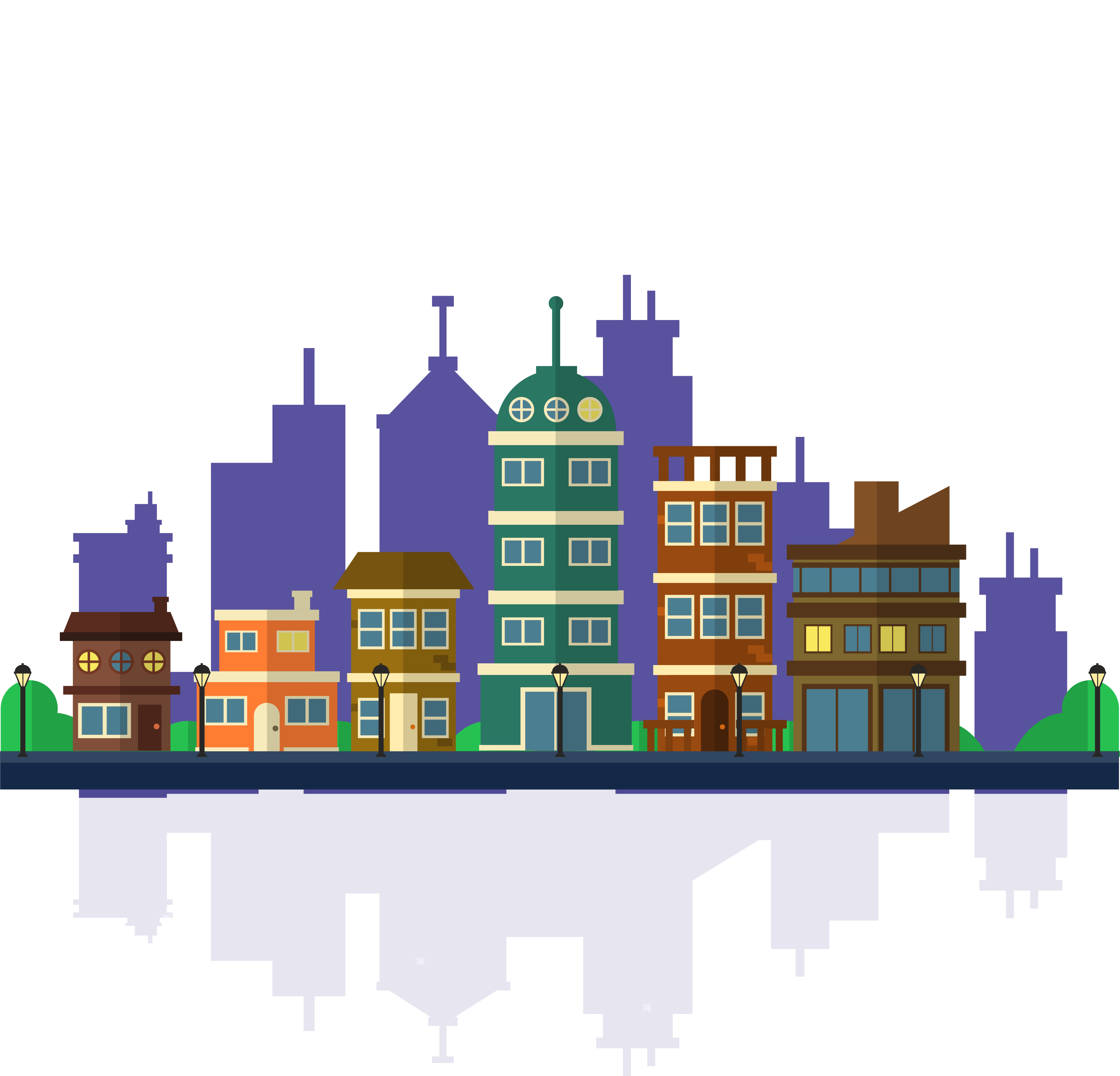 Vector City Building Background - City Abstraction Vector Png - Free ...