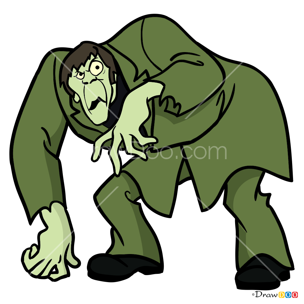 How To Draw The Creeper Scooby Doo Png Creeper From - Scooby Doo Cartoon Monster (997x998), Png Download