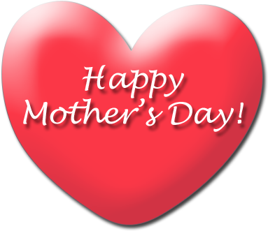 Here's A Big, Beautiful, Red Heart With "happy Mother's - Happy Mothers Day Heart (400x400), Png Download