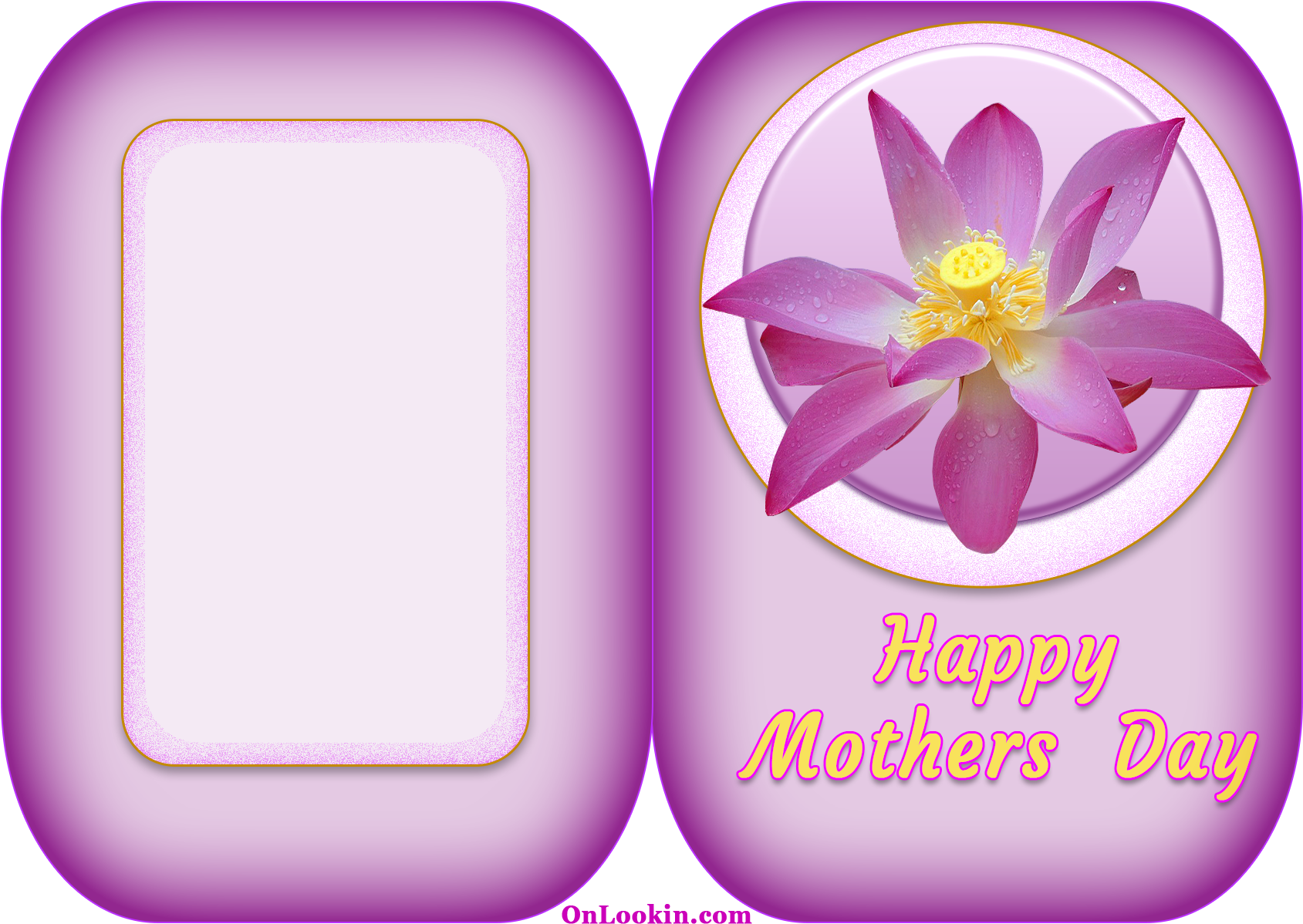 Happy Mothers Day Lilac Lotus Flower - Happy Mothers Flower Cards (1740x1240), Png Download