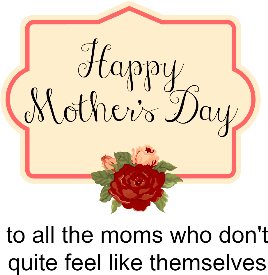 Happy Mother's Day To All The Moms Who Don't Quite - Orange Blue Green White Brown Bold Flowers Floral Vintage (1024x1024), Png Download