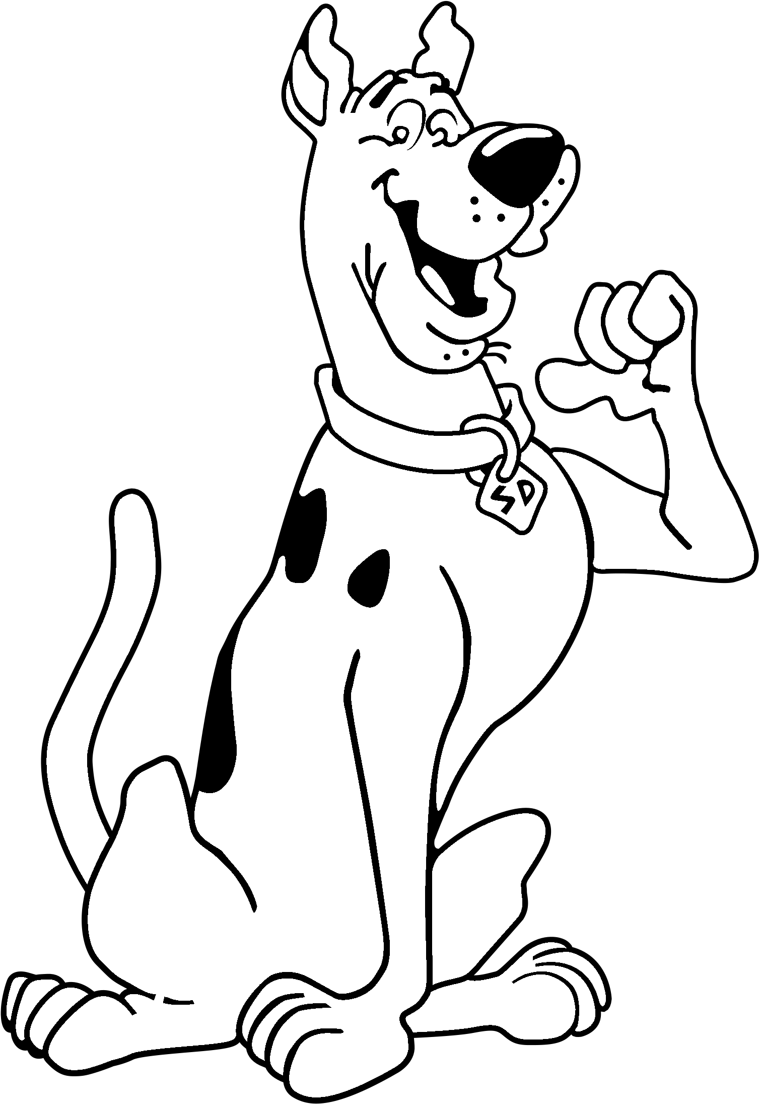 Download Scooby Doo Logo Black And White - Scooby Doo Characters PNG Image  with No Background 