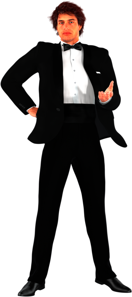 Man In Suit Free Png Image - Costume (752x1063), Png Download