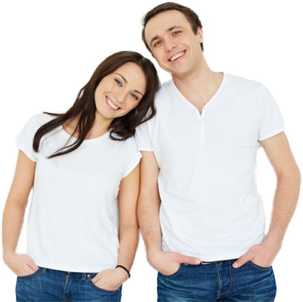 Happy-couple - Camisa Branca Pra Casal (611x462), Png Download