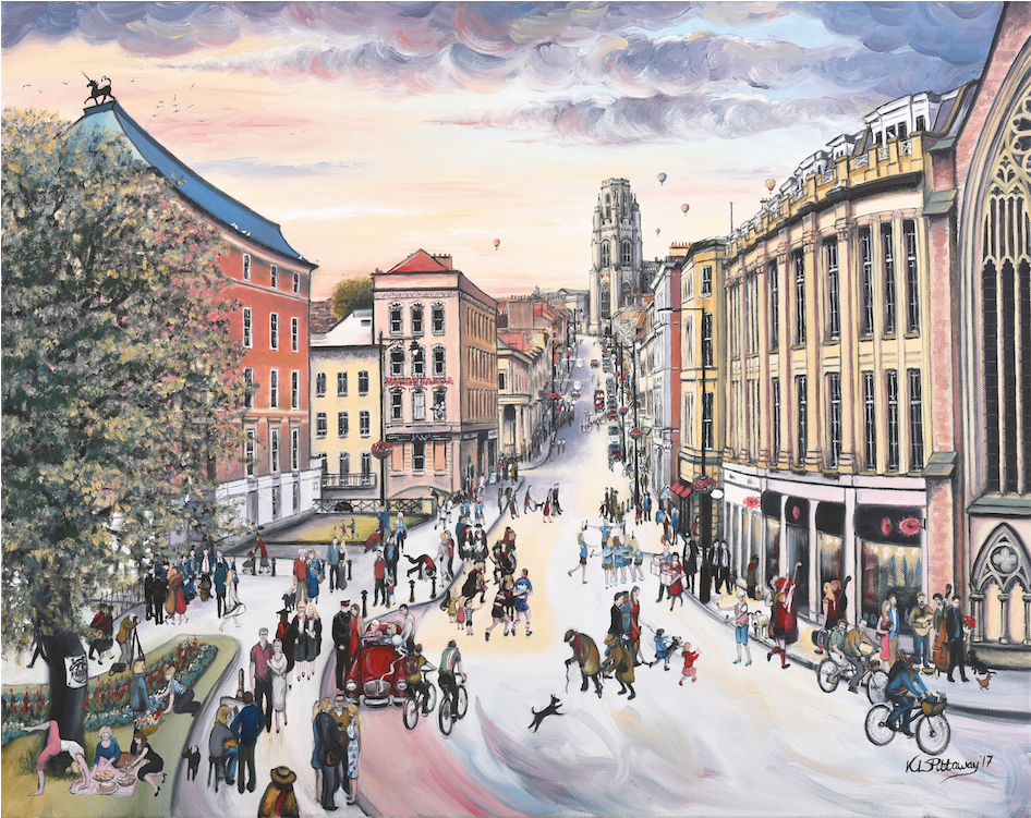 Bristol Print - Bristol (1063x868), Png Download