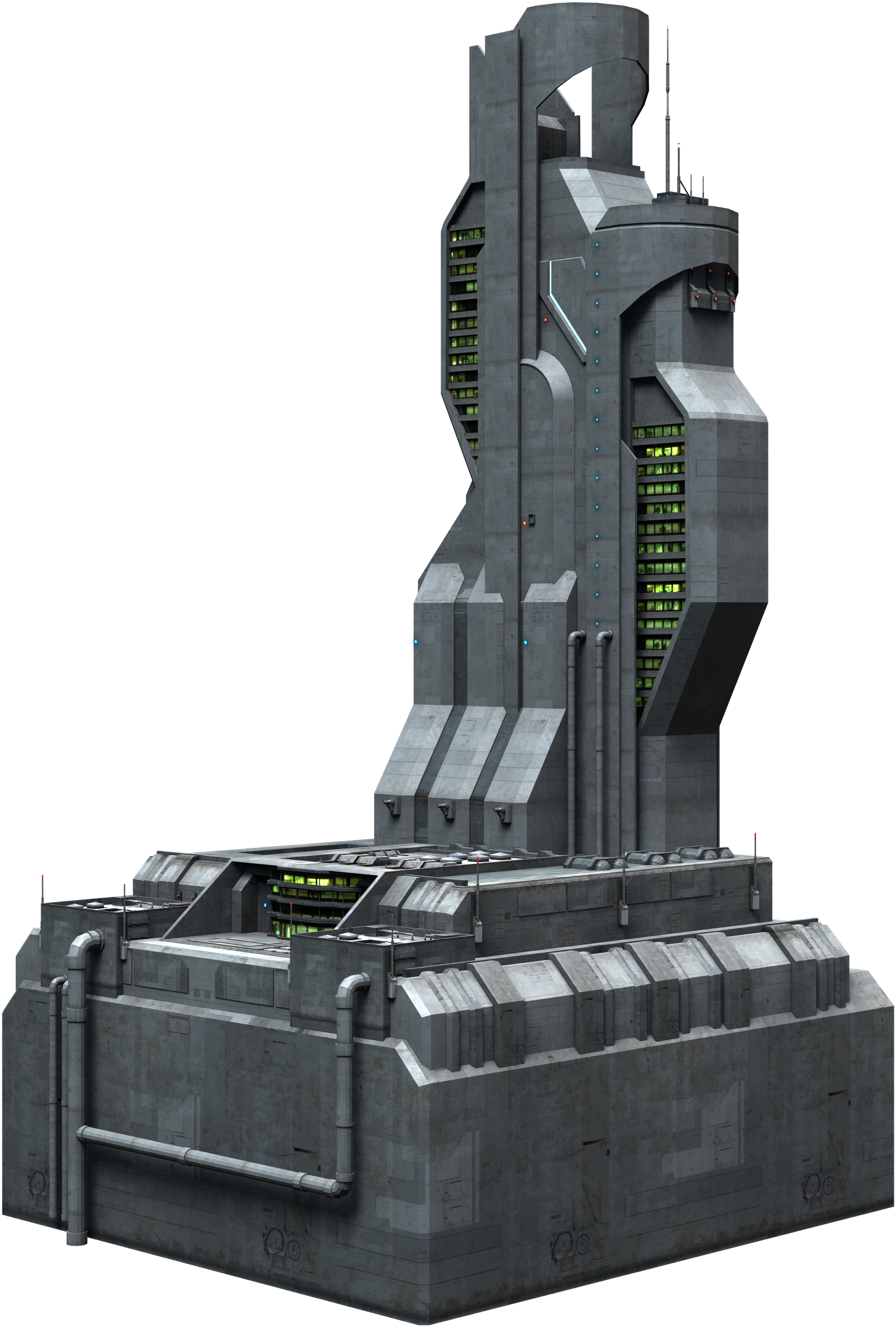 Image Result For Sci Fi Building - Sci Fi Building Png (2000x2588), Png Download