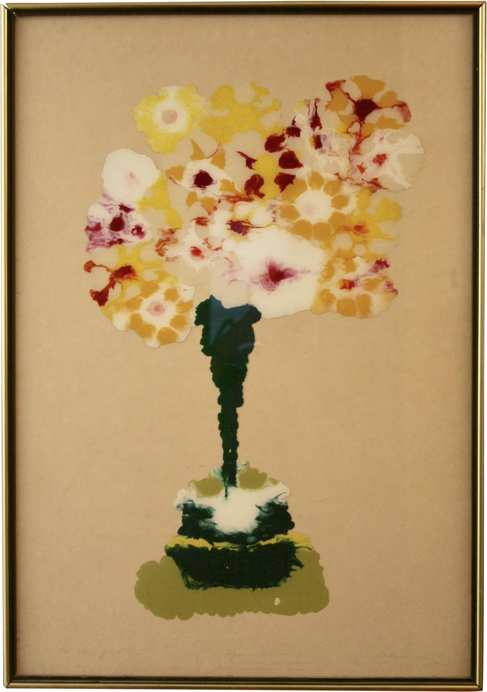 Colorful Abstracted Floral Painting - Floral Design (1836x2609), Png Download