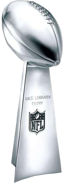 Trophy Transparent Superbowl - Super Bowl Trophy Png (208x600), Png Download