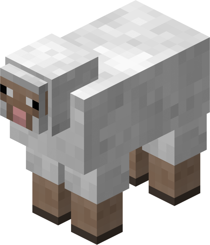 Minecraft Sheep (736x860), Png Download