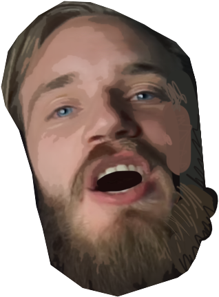 Pewdiepie Meme Face Source Png - Sketch (369x454), Png Download