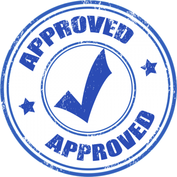 Quality Approved Stamp Png Welcome To Texas Concierge - Approved Stamp Blue Png (350x350), Png Download