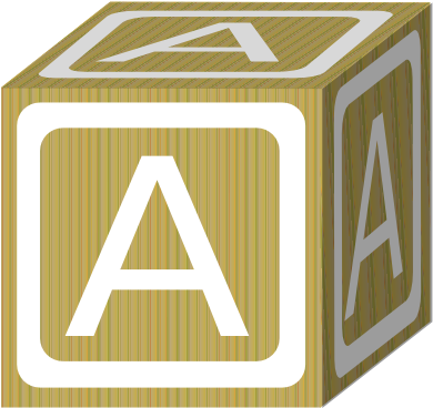 Alphabet Block A Png - Blocks Abc Clipart (468x599), Png Download