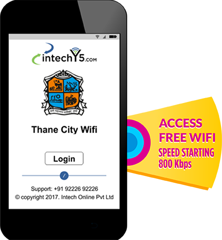 Free Wifi In Thane City - Thane Mahanagar Palika (450x487), Png Download