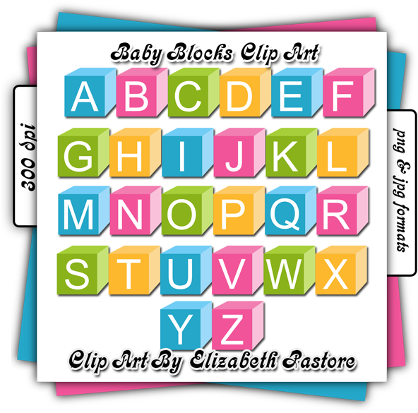 Baby Block Letters Png Svg Free Download (600x600), Png Download