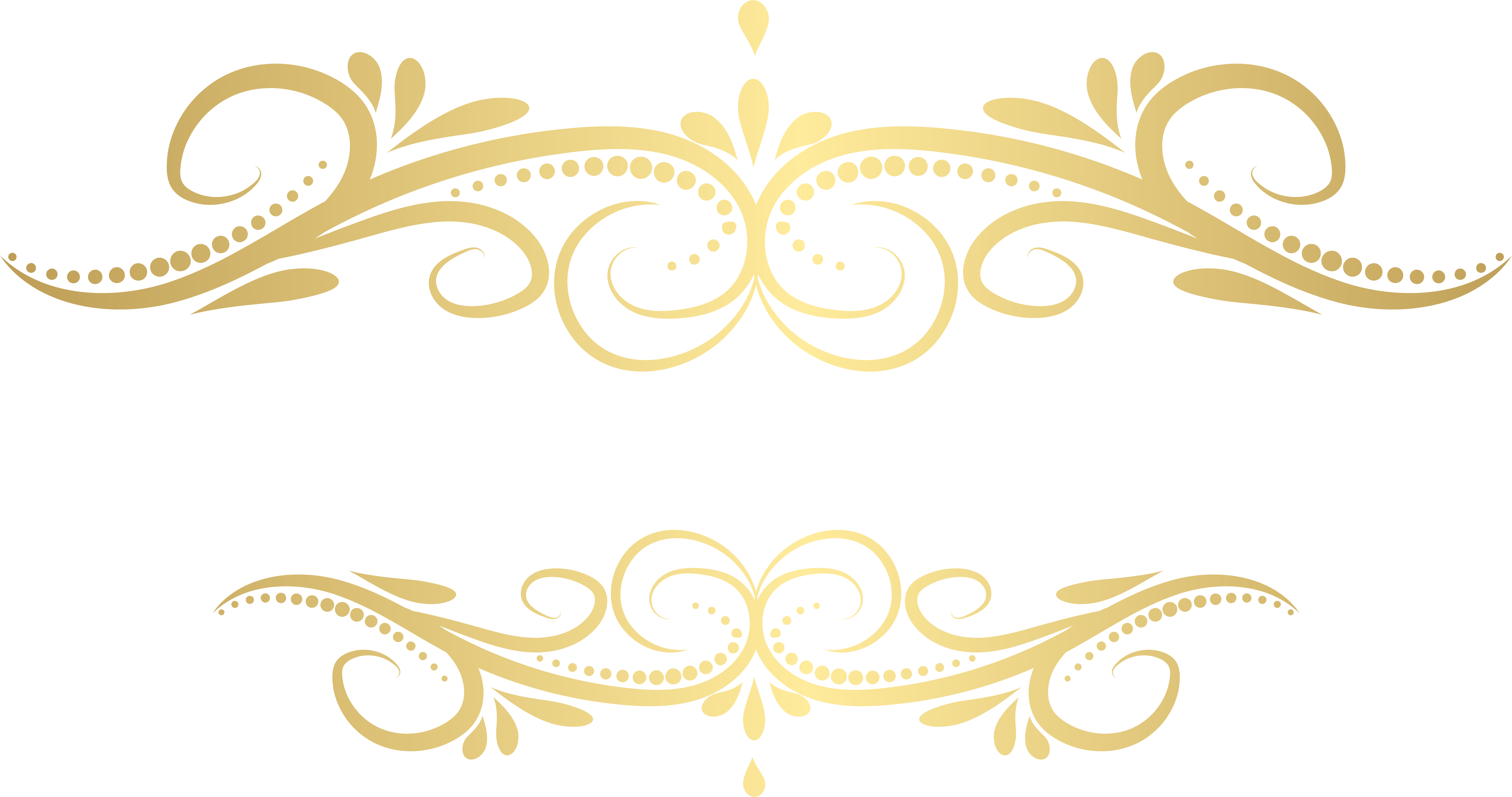 Gold Element Png Clip Art Gallery Yopriceville High - Vintage Swirl (8000x4327), Png Download