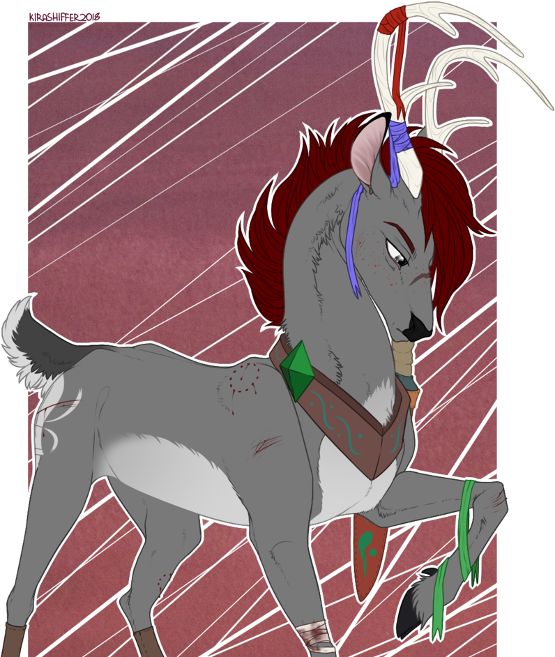 Dementra369, Bandage, Bite Mark, Blood, Deer, Fordeer, - Illustration (941x1024), Png Download